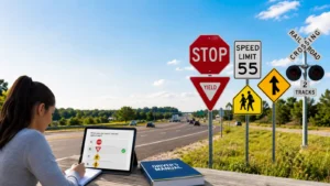 DMV Road Signs Test study guide for permit exam preparation