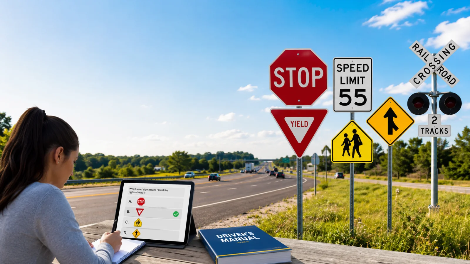 DMV Road Signs Test study guide for permit exam preparation